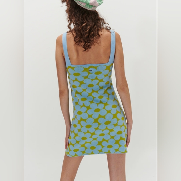 Ghanda Clotting mini Chrissy Dress Size L Baby blue and guacamole yellow. - Picture 8 of 14